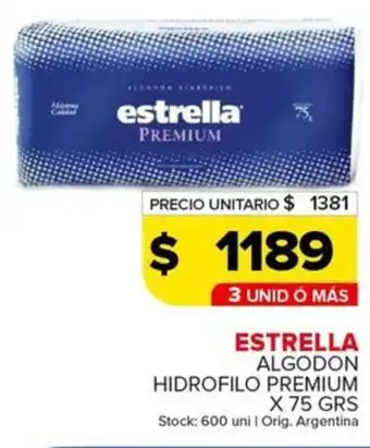 Carrefour Maxi Estrella algodon hidrofilo premium oferta