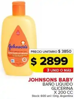 Carrefour Maxi Johnsons baby baño liquido glicerina oferta