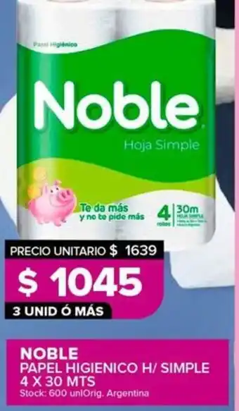 Carrefour Maxi Noble papel higienico h/simple oferta