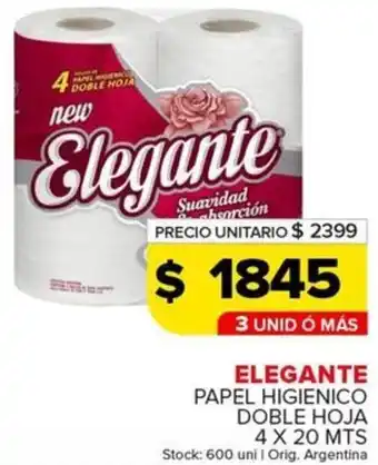 Carrefour Maxi Elegante papel higienico doble hoja oferta