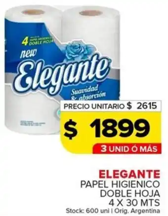 Carrefour Maxi Elegante papel higienico doble hoja oferta