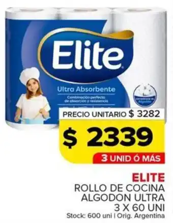 Carrefour Maxi Elite rollo de cocina algodon ultra oferta