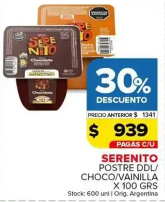 Carrefour Maxi Serenito postre ddl/ choco/vainilla oferta