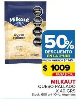 Carrefour Maxi Milkaut queso rallado oferta