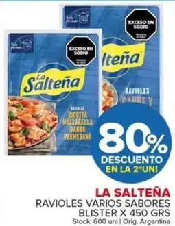 Carrefour Maxi La salteña ravioles varios sabores blister oferta