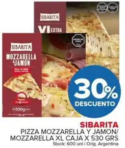 Carrefour Maxi Sibarita pizza mozzarella y jamon oferta