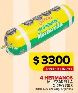 Carrefour Maxi Lacteos los 4 hermanos mozzarella oferta