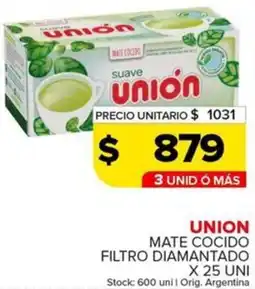 Carrefour Maxi Union mate cocido filtro diamantado oferta