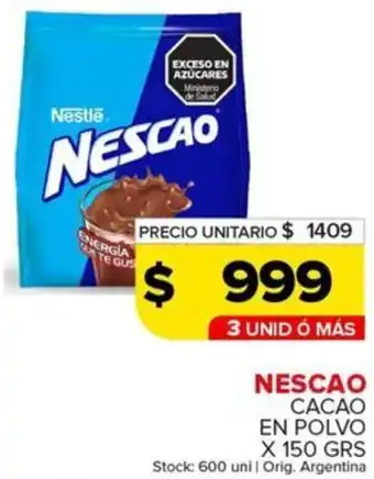 Carrefour Maxi Nescao cacao en polvo oferta