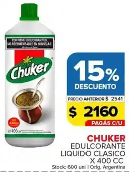 Carrefour Maxi Chuker edulcorante liquido clasico oferta