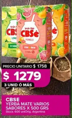 Carrefour Maxi Cbse yerba mate varios sabores oferta