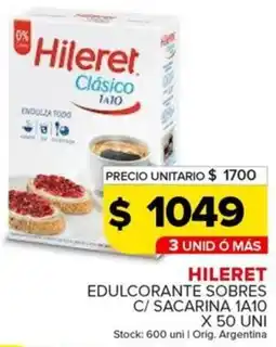 Carrefour Maxi Hileret edulcorante sobres c/ sacarina 1A10 oferta