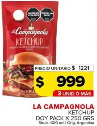 Carrefour Maxi La campagnola ketchup doy pack oferta