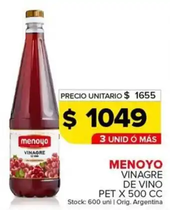 Carrefour Maxi Menoyo vinagre de vino pet oferta