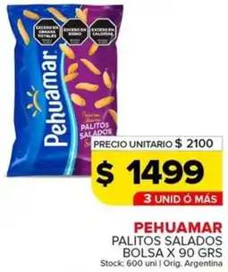 Carrefour Maxi Pehuamar palitos salados bolsa oferta