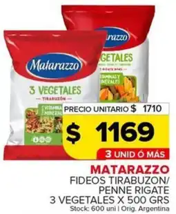 Carrefour Maxi Matarazzo fideos tirabuzon oferta