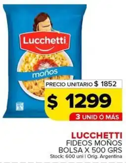 Carrefour Maxi Lucchetti fideos moños bolsa oferta