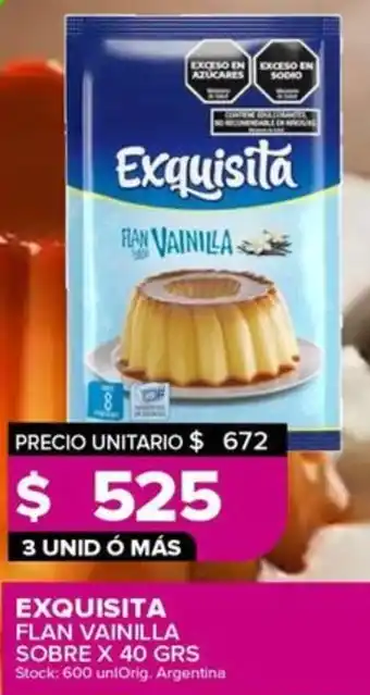 Carrefour Maxi Exquisita flan vainilla sobre oferta