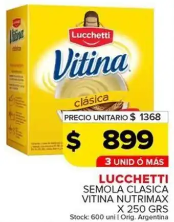 Carrefour Maxi Lucchetti semola clasica vitina nutrimax oferta