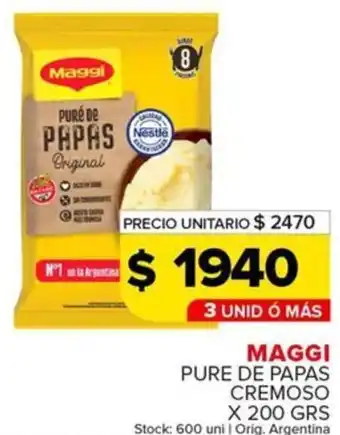 Carrefour Maxi Maggi pure de papas cremoso oferta