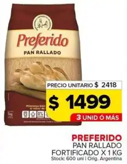 Carrefour Maxi Preferido pan rallado fortificado oferta