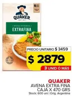 Carrefour Maxi Quaker avena extra fina caja oferta