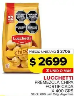 Carrefour Maxi Lucchetti premezcla chipa fortificada oferta