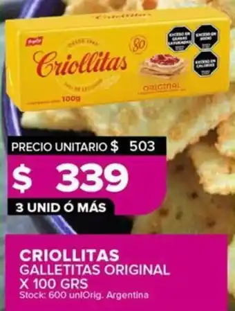 Carrefour Maxi Criollitas galletitas original oferta