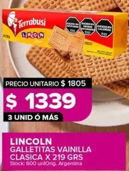 Carrefour Maxi Lincoln galletitas vainilla clasica oferta