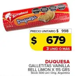 Carrefour Maxi Duquesa galletitas vainilla rell limon oferta