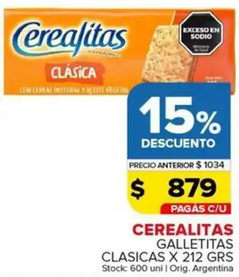 Carrefour Maxi Cerealitas galletitas clasicas oferta