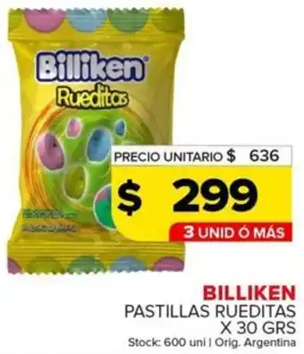 Carrefour Maxi Billiken pastillas rueditas oferta