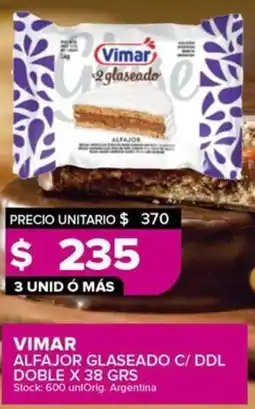 Carrefour Maxi Vimar alfajor glaseado c/ ddl doble oferta