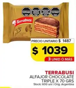 Carrefour Maxi Terrabusi alfajor chocolate triple oferta