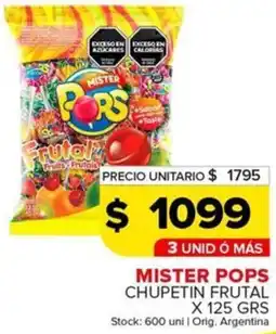 Carrefour Maxi Mister pops chupetin frutal oferta