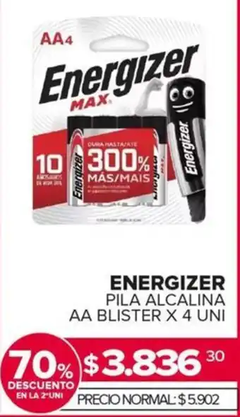 Carrefour Maxi Energizer pila alcalina AA blister oferta