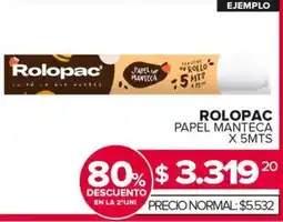 Carrefour Maxi Rolopac papel manteca oferta