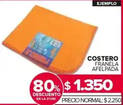 Carrefour Maxi Costero franela afelpada oferta