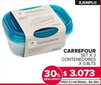 Carrefour Maxi Carrefour set x 3 contenedores oferta