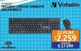 Cetrogar Verbatim teclado + mouse inalámbrico oferta