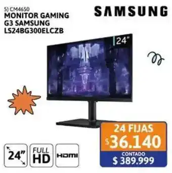 Cetrogar Samsung monitor gaming 24" oferta