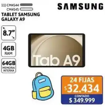 Cetrogar Samsung tablet galaxy A9 8.7" oferta