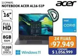 Cetrogar Acer notebook AL16-51P 16" oferta