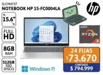 Cetrogar Hp notebook 15-FC0004LA 15.6" oferta