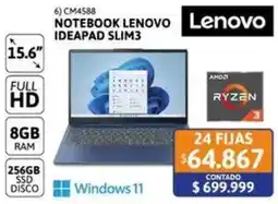 Cetrogar Lenovo notebook ideapad slim3 15.6" oferta