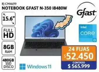 Cetrogar Gfast notebook N-350 18480W 15.6" oferta