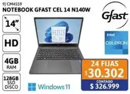 Cetrogar Gfast notebook cel 14 N140W 14" oferta