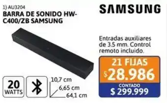 Cetrogar Samsung barra de sonido HW- C400/ZB oferta