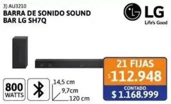 Cetrogar Lg barra de sonido sound bar SH7Q oferta