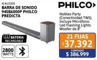 Cetrogar Philco barra de sonido predicta oferta